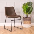 2 x Fremont Dining Chairs Chestnut Vintage Leather thumbnail
