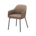 Prestige Italian Dining Armchair - Beige and Black - Fabric