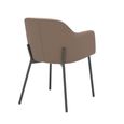 Prestige Italian Dining Armchair - Beige and Black - Fabric