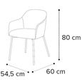 Prestige Italian Dining Armchair - Beige and Black - Fabric