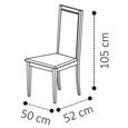 Volare Italian Dining Chair - Liscia - High Back - Beige and Walnut - Fabric