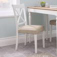 2 x Hampstead Dining Chairs X Back Ivory Bonded Leather thumbnail