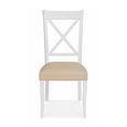 2 x Hampstead Dining Chairs X Back Ivory Bonded Leather thumbnail 2