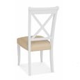 2 x Hampstead Dining Chairs X Back Ivory Bonded Leather thumbnail 4
