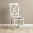 2 x Windsor White Painted Cross Back Dining Chair thumbnail
