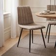 2 x Lucca Mink and Black Fabric Dining Chair thumbnail