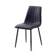 2 x Lucca Grey and Black Fabric Dining Chair thumbnail 2