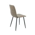 2 x Lucca Mink and Black Fabric Dining Chair thumbnail 3