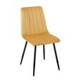 2 x Lucca Yellow and Black Fabric Dining Chair thumbnail 2