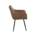 2 x Milan Brown and Black Fabric Dining Armchair thumbnail 4