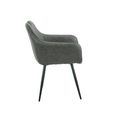 2 x Milan Grey and Black Fabric Dining Armchair thumbnail 4