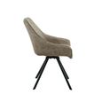 2 x Milan Mink and Black Fabric Dining Armchair thumbnail 3