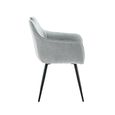 2 x Milan Silver and Black Fabric Dining Armchair thumbnail 4
