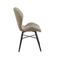 2 x Roma Mink and Black Fabric Curved Back Dining Chair thumbnail 3