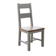 2 x Melbourne French Grey Painted Ladder Back Dining Chair thumbnail 2