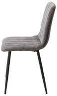 Aspen Dining Chair - Set of 2 - Straight Stitch - Grey Fabric