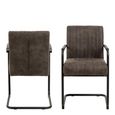 Adele Dining Chair - Set of 2 - Grey Fabric