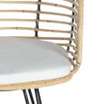 Angie Dining Chair - Rattan and Metal - Set of 2