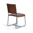 Ault Dining Chair - Industrial Style - Brown Leather - Set of 2