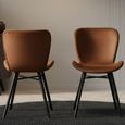 Batilda Dining Chair - Set of 2 - Copper Velvet Fabric