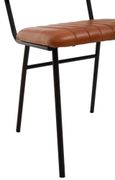 Buffalo Dining Chair - Tan Buffalo Leather with Cane Backrest - Set of 2