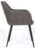 Charlie Dining Chair - Set of 2 - Grey Faux Leather