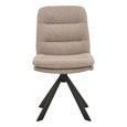 Dean Swivel Dining Chair - Set of 2 - Beige Fabric