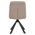 Dean Swivel Dining Chair - Set of 2 - Beige Fabric