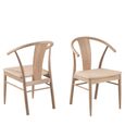 Janik Dining Chair - Set of 2 - Oak - Curved Back