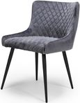 Malmo Dining Chair - Set of 2 - Grey Fabric
