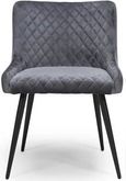 Malmo Dining Chair - Set of 2 - Grey Fabric