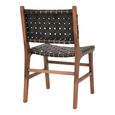Perugia Dining Chair - Set of 2 - Black Leather