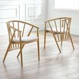Rory Dining Chair - Set of 2 - Curved Back - Oak