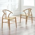 Symi Dining Chair - Set of 2 - Curved - Natural Oak