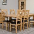 Deluxe Dining Chair - Set of 2 - Cross Back - Oak