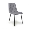 Vernon Dining Chair - Set of 4 - Brushed Grey Velvet