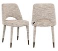 Cecilia Natural Fabric Dining Chair (Set of 2)