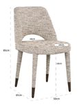Cecilia Natural Fabric Dining Chair (Set of 2)