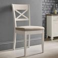Clearance - Montreux Dining Chairs - Set of 2 - X Back - Pebble Grey Fabric - Soft Grey - A297