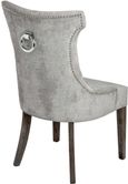 Clearance - 2 x Hill Interiors Silver High Wing Dining Chair with Ring Pull - FS155