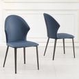 Clearance - Elaine Dining Chair - Blue Leather