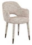 Donnatella Natural Fabric Dining Armchair