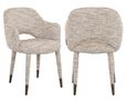 Donnatella Natural Fabric Dining Armchair