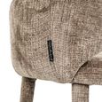 Donnatella Stone Chenille Fabric Dining Armchair