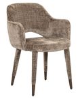 Donnatella Stone Chenille Fabric Dining Armchair