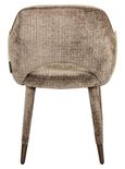 Donnatella Stone Chenille Fabric Dining Armchair