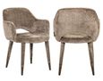 Donnatella Stone Chenille Fabric Dining Armchair
