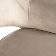 Giovanna Natural Khaki Fabric Dining Armchair with Black Legs