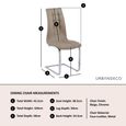 Jamison Dining Chair - Beige Faux Leather - Chrome Cantilever Base