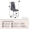 Jamison Dining Chair - Grey Faux Leather - Chrome Cantilever Base